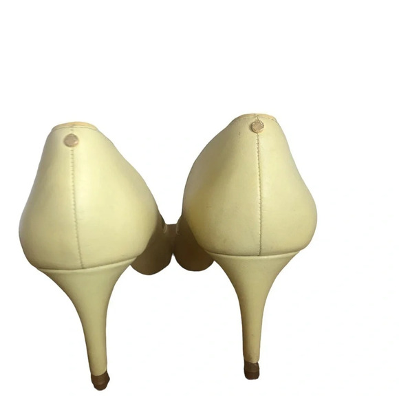 Ted Baker Y2k London mitilia butter yellow pumps / heels pointy toe - Picture 7 of 15